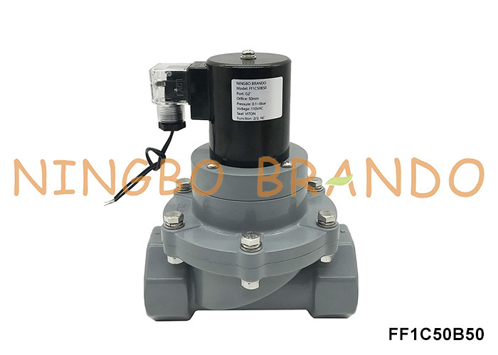 2'DN50 耐腐蝕性 CPVC 電磁弁 化学酸 24V 220V