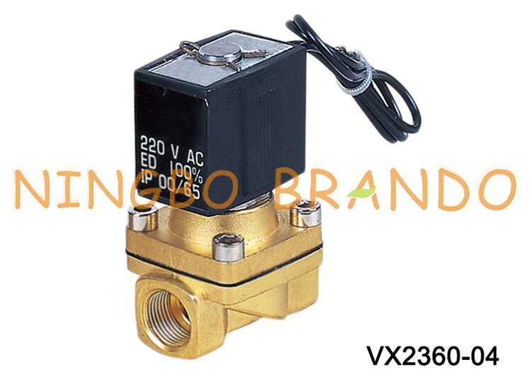 VX2360-04 1/2 ''SMC タイプ真鍮電磁弁水空気 220V 110V 24V