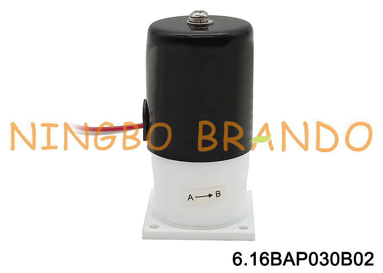 1/4 ''酸アルカリ耐食性絶縁用 PTFE ソレノイド バルブ