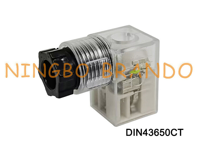 DIN43650C ソレノイド バルブ コイル コネクタ 9.4mm 透明 DIN 43650 タイプ C