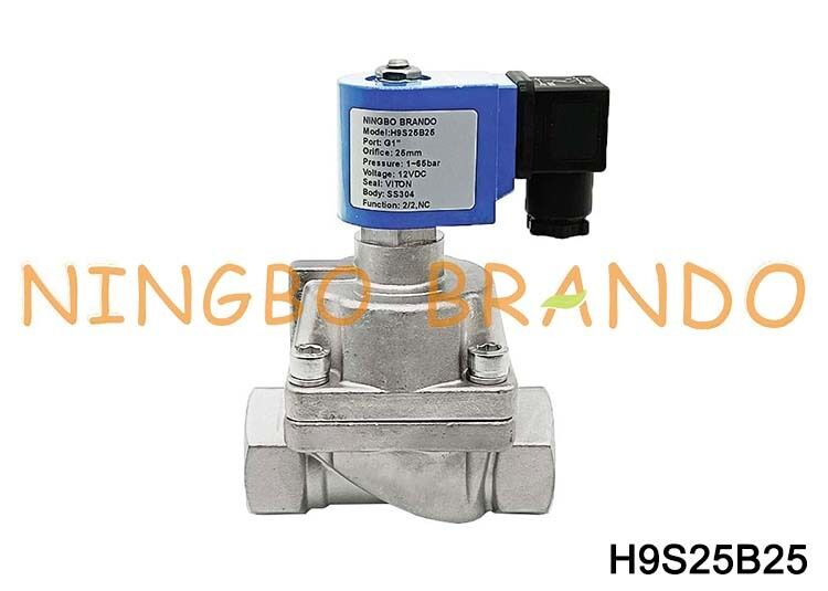 DN25 1'' 100 bar High Pressure Water Air Stainless Steel Solenoid Valve 24V 220V