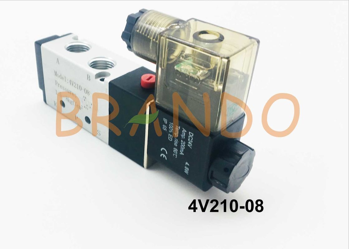 200のシリーズ1/4&quot;空気シリンダー弁4V210-08の働き圧力0.15-0.8MPa