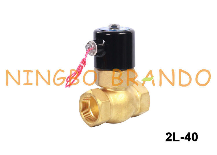 UNI-DのタイプUS-40 2L-40 1-1/2は」普通真鍮の電磁弁AC110V AC220V DC24Vを閉めました