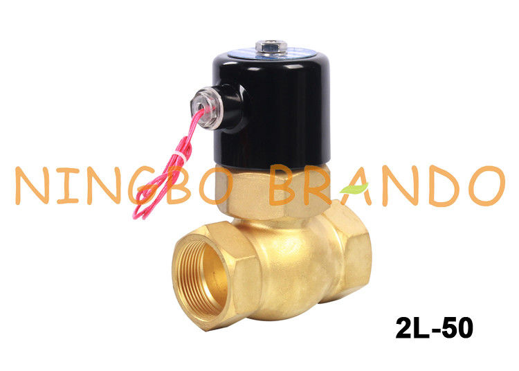 UNI-DのタイプUS-40 2L-40 1-1/2は」2/2人の方法NCサーボ操縦者真鍮の電磁弁AC110V AC220V DC24Vを作動させました