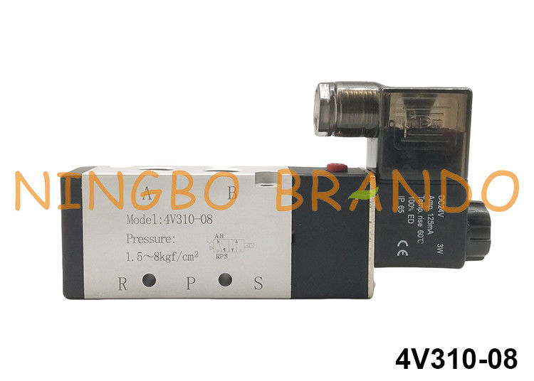 1/4&quot;はNPT 5/2の方法4V310-08電気空気電磁弁の空気制御の操縦者作動した