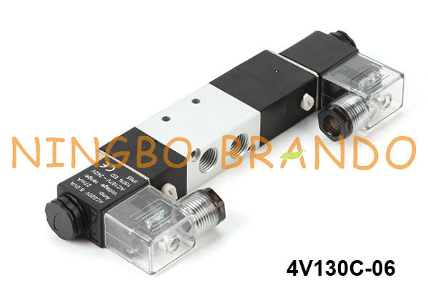 4V130C-06 Airtacのタイプ空気の電磁弁5/3の方法24V 220V