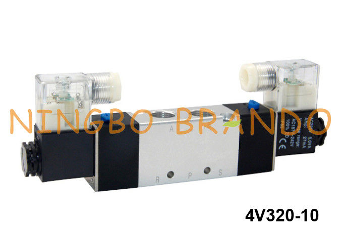 4V320-10 Airtacのタイプ空気の二重電磁弁5/2の方法24V 220V