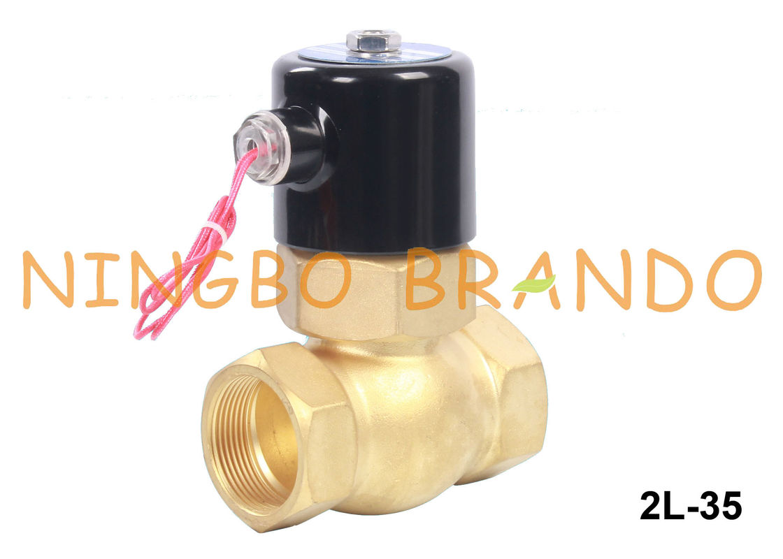 2L-35 1 1/4&quot;真鍮の蒸気の熱湯の電磁弁12V 24V 110V 220V