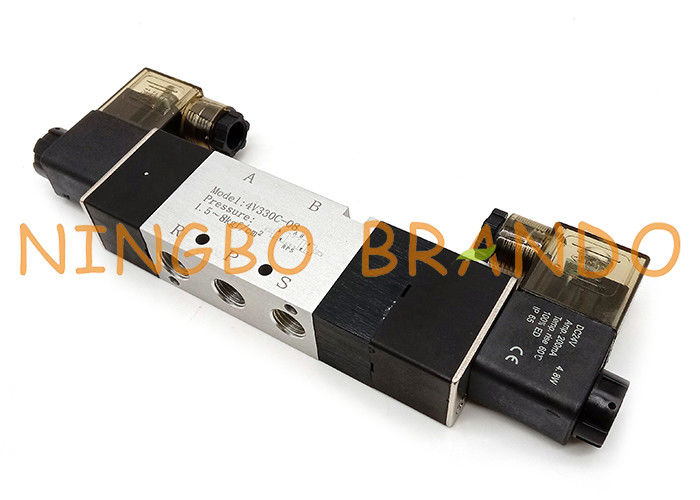 Airtacのタイプ4V330C-08 5/3の方法閉鎖した中心の空気の電磁弁