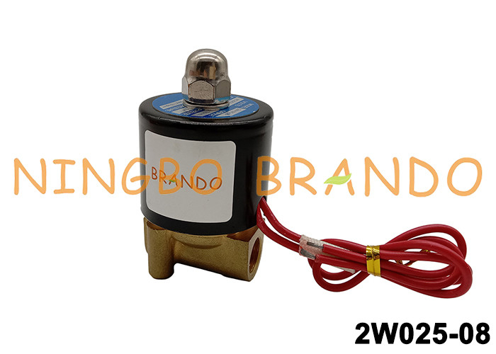 Air Water Gasのための2W025-08 DC 12V Brass Solenoid Valve 1/4&quot;
