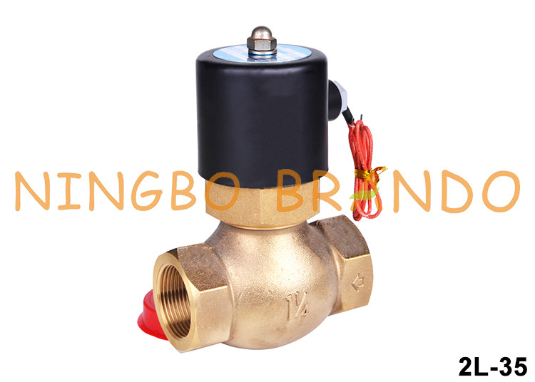 2L-35 1-1/4の」真鍮の熱湯の電磁弁12V 24V 110V 220V