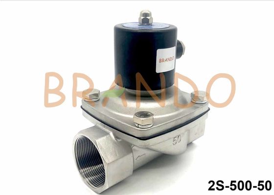 Normal Closed 2 Way 2 Position Solenoid Valve / 2" Inch Stainless Steel Water Valve