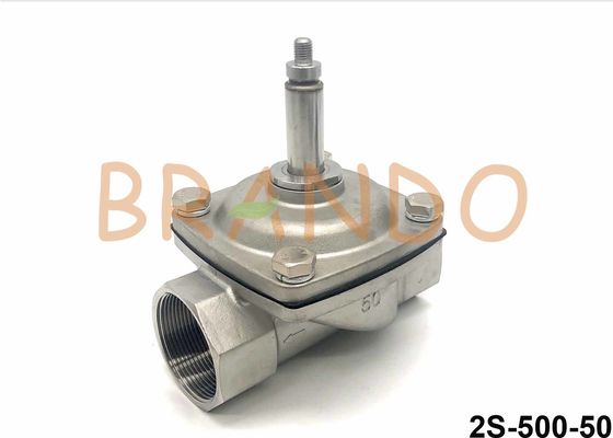 Normal Closed 2 Way 2 Position Solenoid Valve / 2" Inch Stainless Steel Water Valve