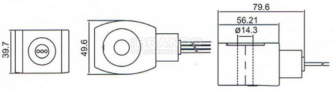 BB14339732電磁弁のコイルの次元: