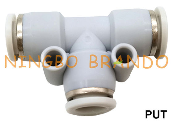 PUT 3 ウェイ ユニオン ティー T タイプ プッシュ イン チューブ空気圧ホース フィッティング 1/8 インチ 1/4 インチ 3/8 インチ 1/2 インチ