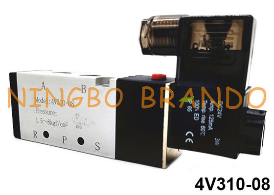 4V310-08 Airtac タイプ 5/2 ウェイ空気圧シングル ソレノイド バルブ 24V 110V 220V