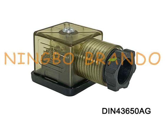 DIN43650A ソレノイド バルブ コイル コネクタ 18mm MPM ブラウン ナイロン DIN 43650 タイプ A