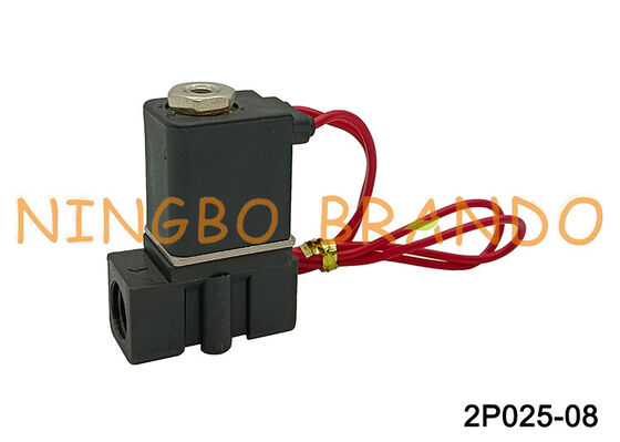 AC220V 2P025-08 1/4'' 2/2 直動式プラスチック製空圧ソレノイドバルブ
