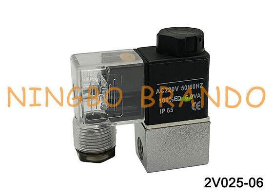 2V025-06 常閉空気水油電磁弁 G1/8 ''220V 110V 24V