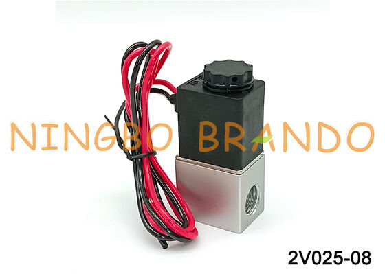 電気空気圧ソレノイドバルブ 2V025-08 12V/24V/110V/220V フライングリード