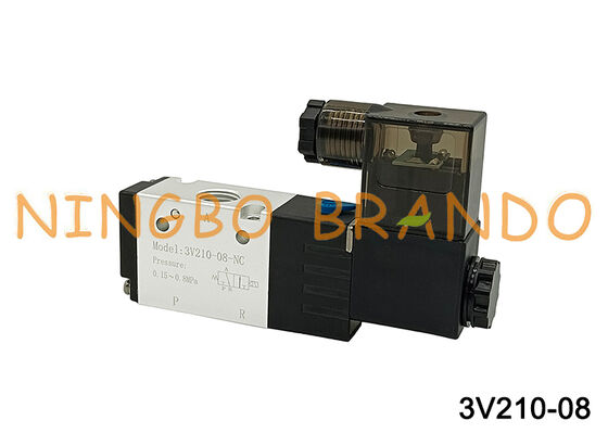 3V210-08 空気圧電磁弁 3/2 ウェイエアコントロールバルブ 220V 24V