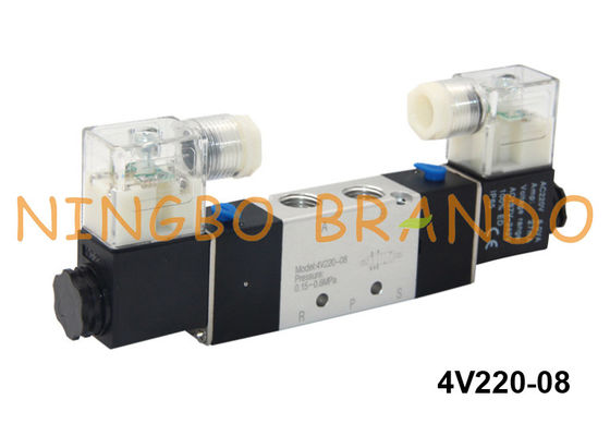 Airtacのタイプ5/2方法空気の電磁弁4V220-08-B 24V DC