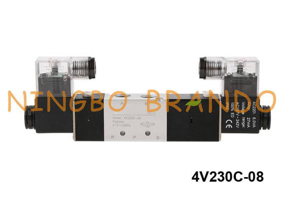 4V230C-08-DC24V Airtacのタイプ空気の電磁弁5/3の方法24V DC