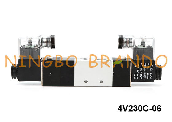 4V230C-06 Airtacのタイプ空気の電磁弁5の方法3位置24V 220V