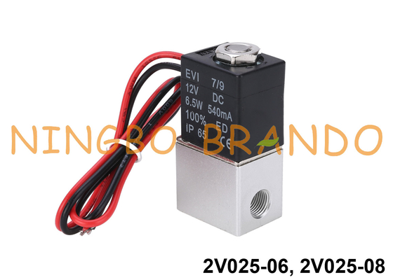 Airtacのタイプ2/2つの方法のソレノイドの空気弁2V025-06 2V025-08 24V 220V