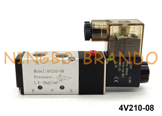 4V210-08 Airtacのタイプ5/2方法空気の電磁弁DC24V AC220V