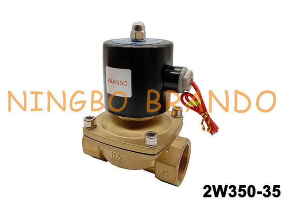 240V 1-1/4」Water Air Brass Solenoid Valve 2W350-35-240V AC